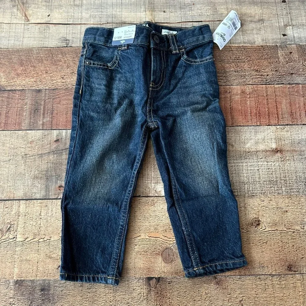 OshKosh B'gosh baby boys straight leg denim jeans -12/18M